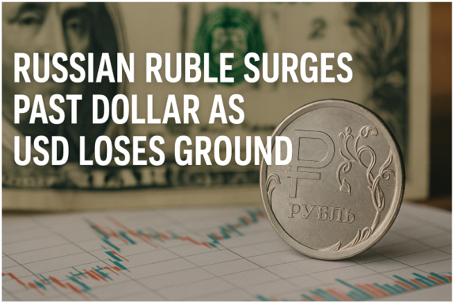 Russian Ruble Surges Past Dollar as USD Loses Ground